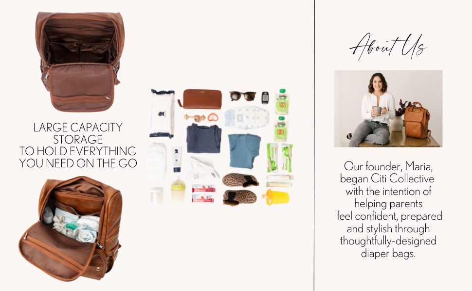 Citi Collective Citi Navigator Diaper Bag - Saddle Brown