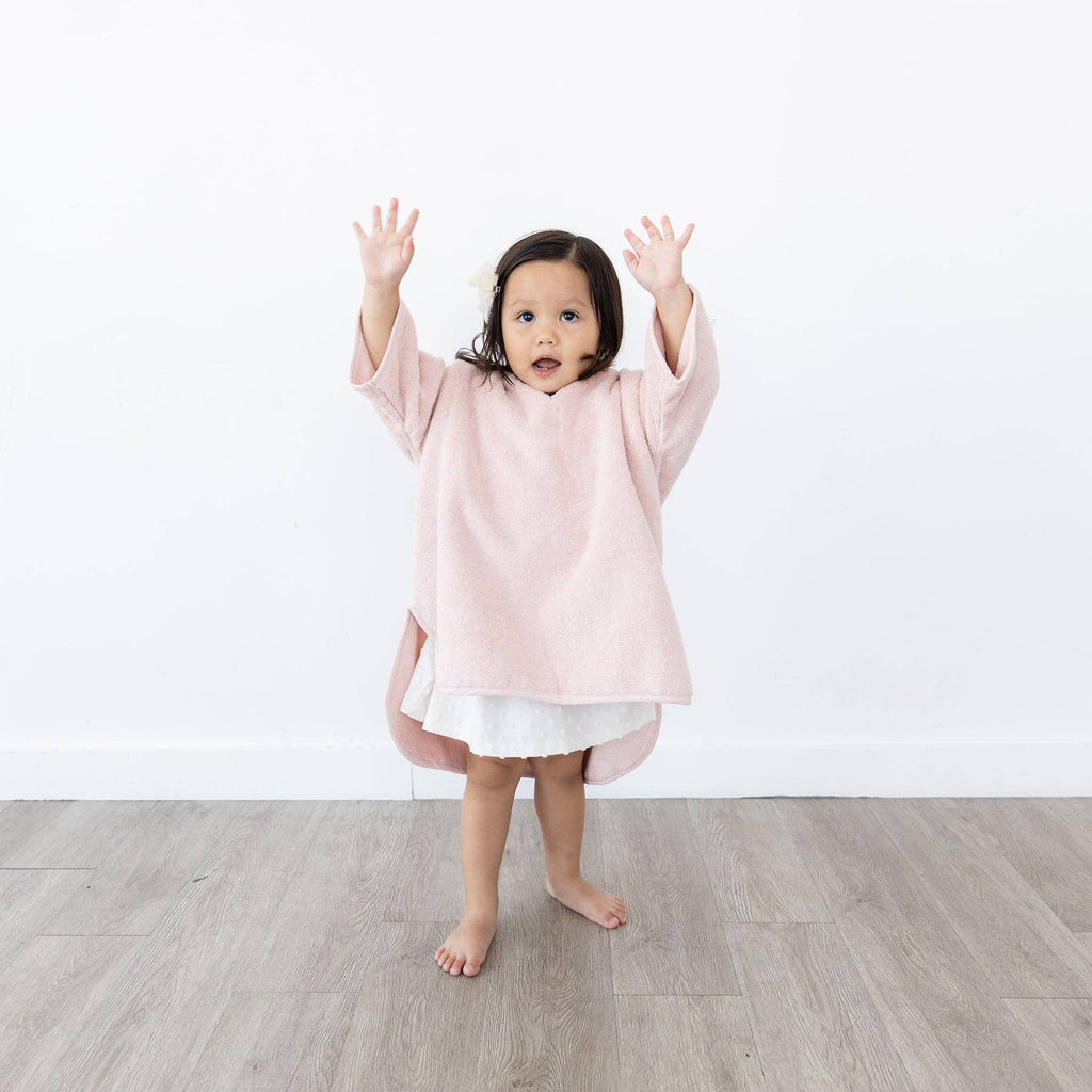 Organic Cotton Hooded Poncho Cover-Up