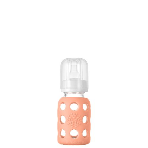 4oz Glass Baby Bottle - Stage 1 Nipple, Stopper, and Cap