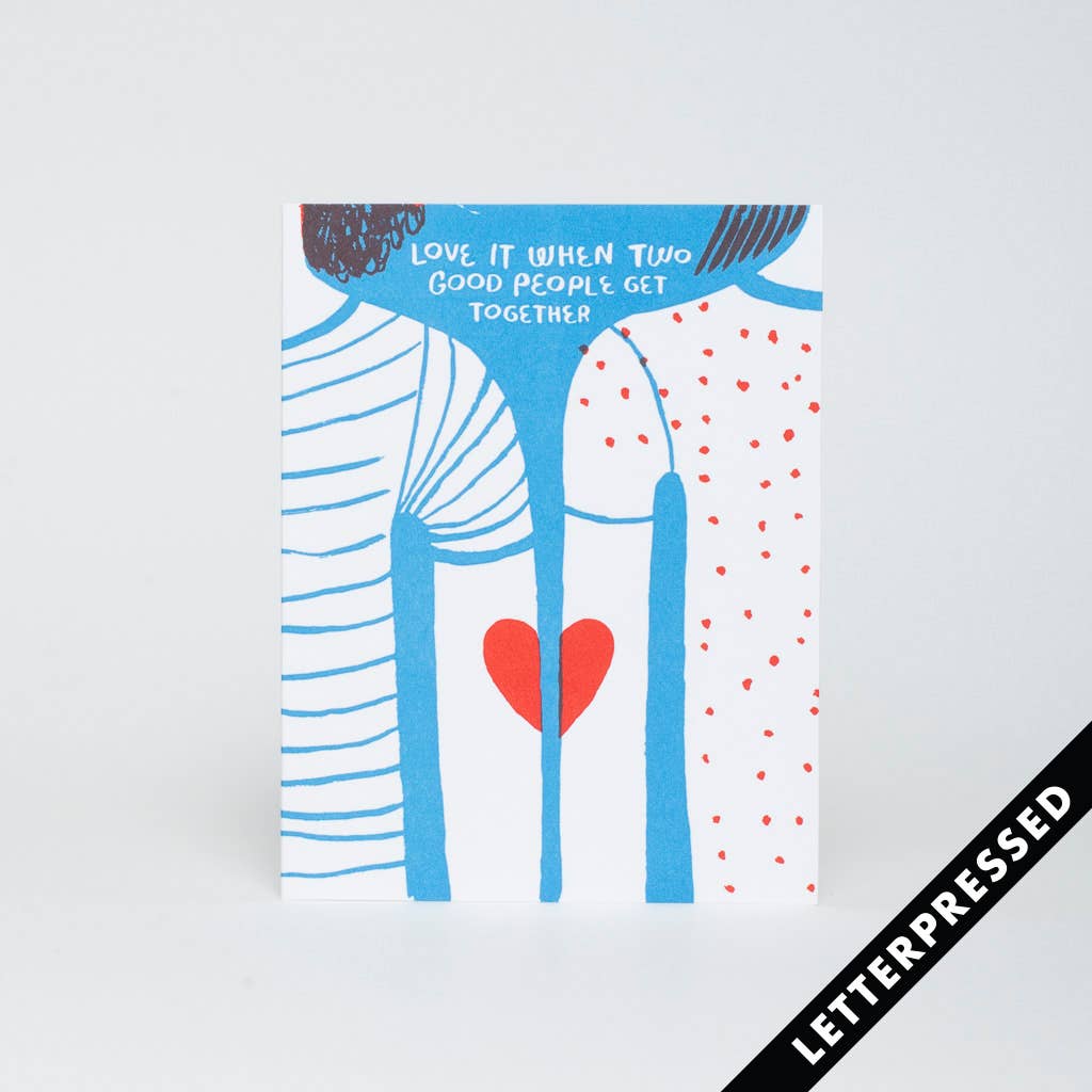 Two Good People Letterpress Card by Egg Press