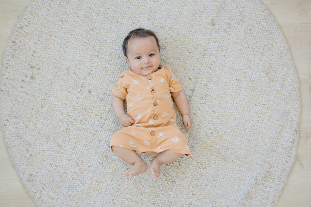 Organic Cotton Short Sleeve Romper - Magical Moth