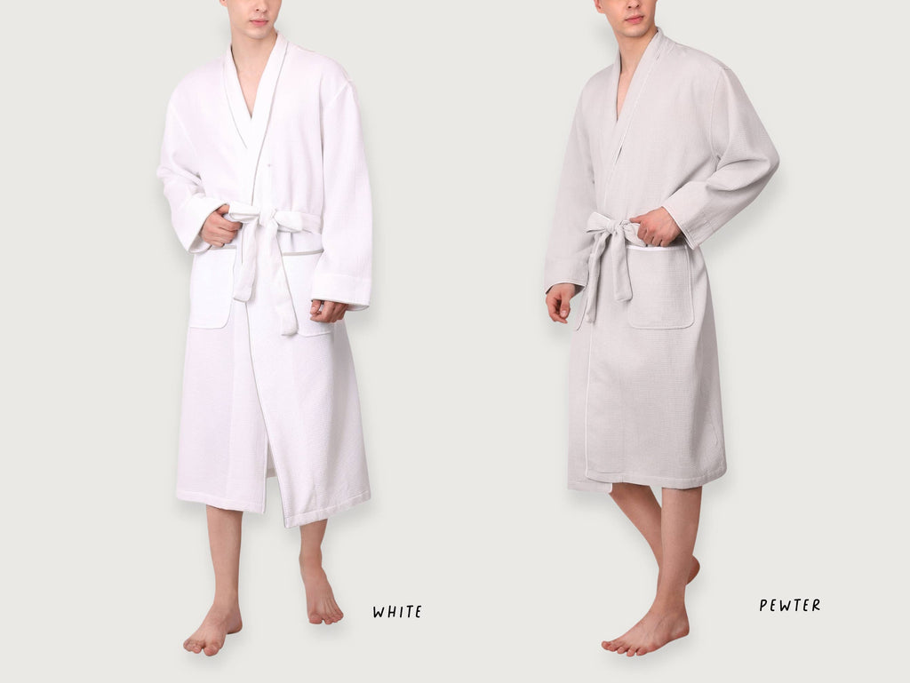 Men's Organic Waffle Weave Bathrobes