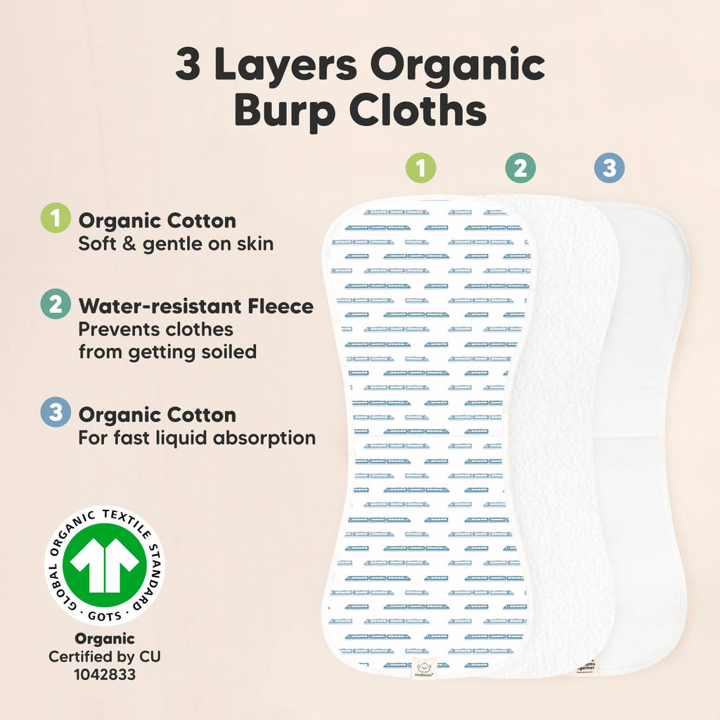 KeaBabies 5-Pack Urban Burp Cloths