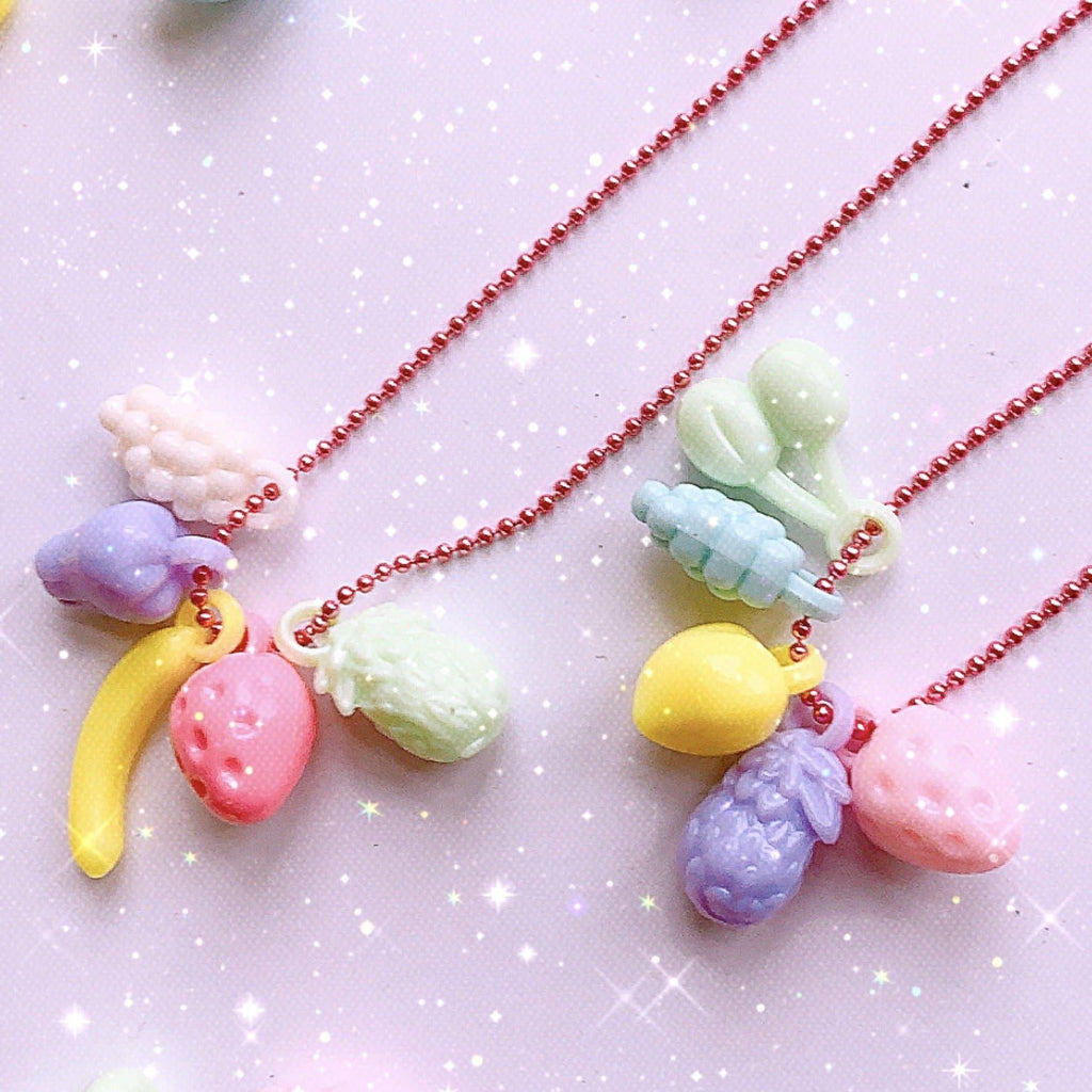 Pop Cutie Gacha Fruit Charm Necklaces