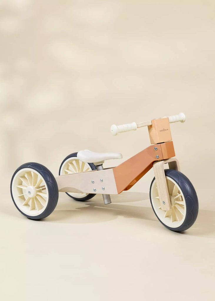 Wooden Balance Bike - 3 in 1 - Grapefruit