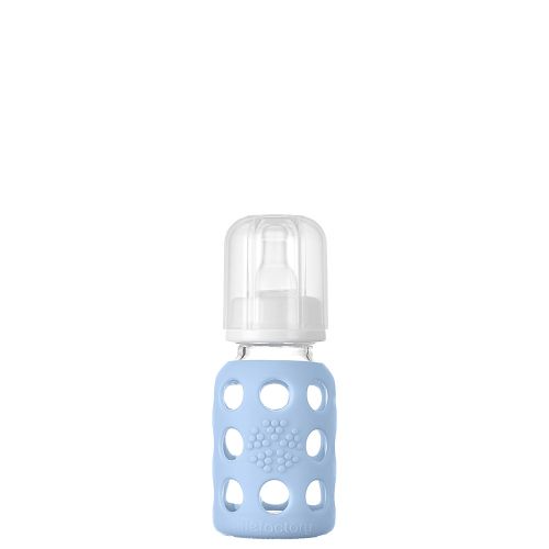 4oz Glass Baby Bottle - Stage 1 Nipple, Stopper, and Cap