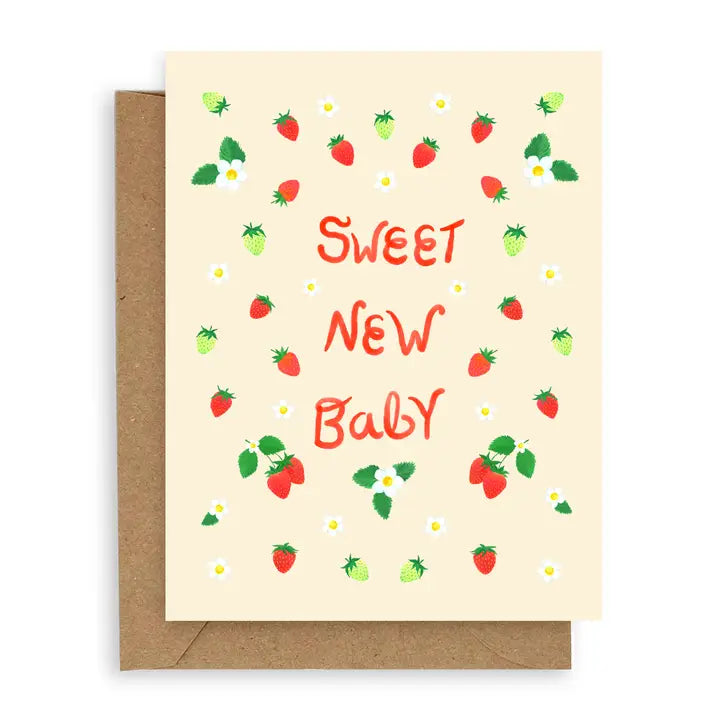 Strawberries Sweet Baby Card