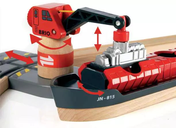 BRIO World - Train Set Cargo Harbour Set