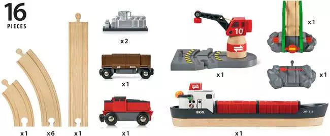 BRIO World - Train Set Cargo Harbour Set