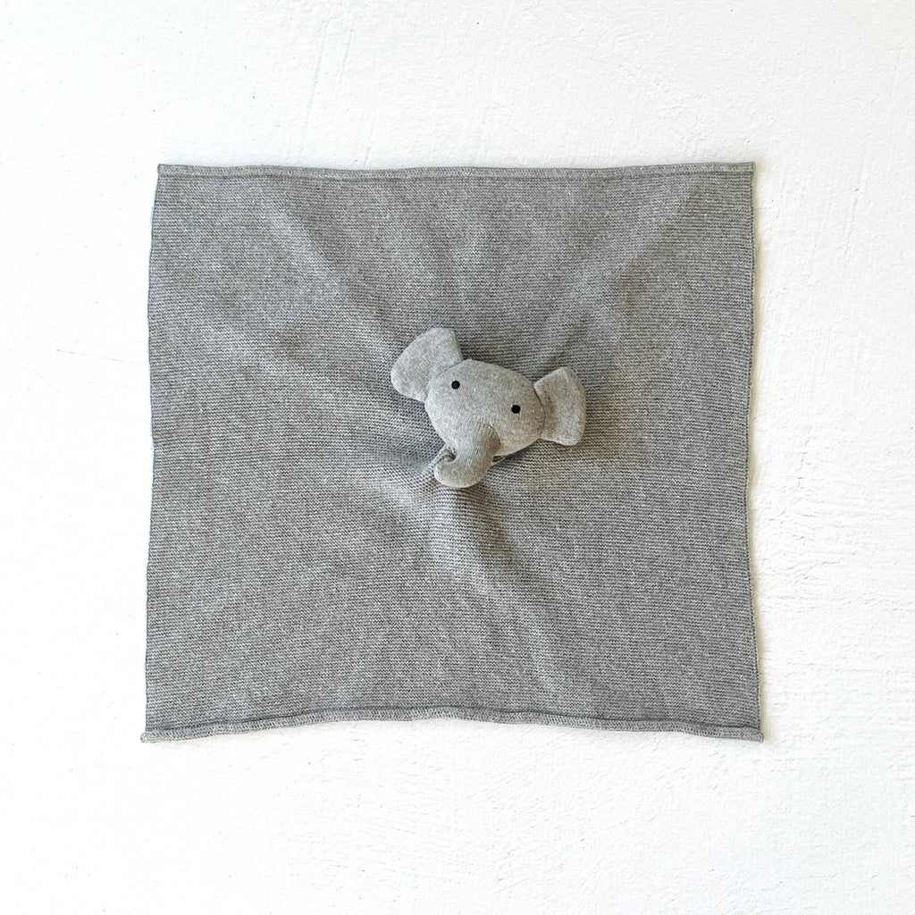 Elephant - Organic Baby Lovey Security Blanket Cuddle Cloth: Natural