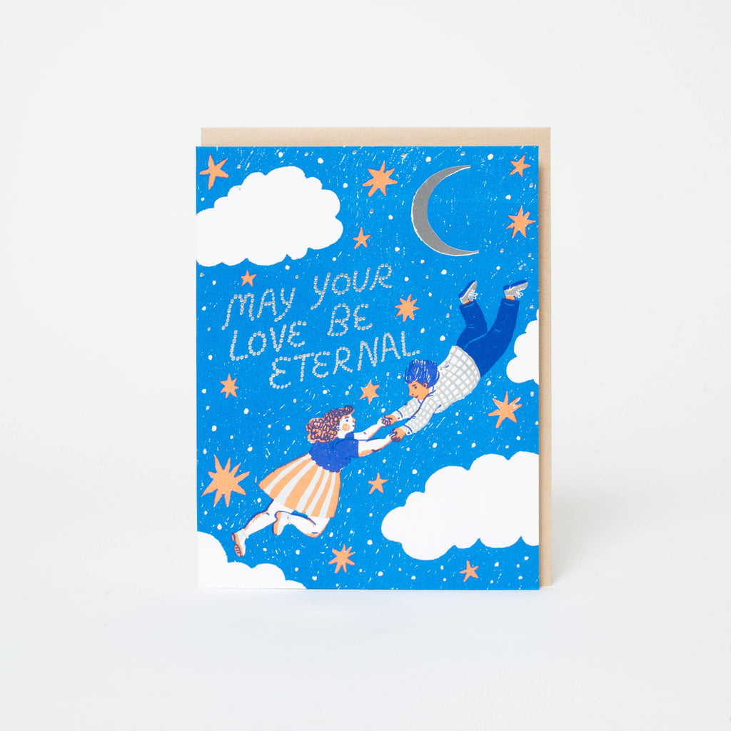 Congrats Eternal Love Letterpress Greeting Card by Phoebe Wahl