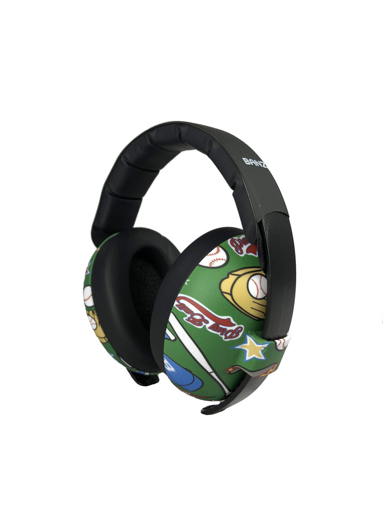 Baby Earmuffs Prints Noise Attenuation Wide Headphones: Baseball