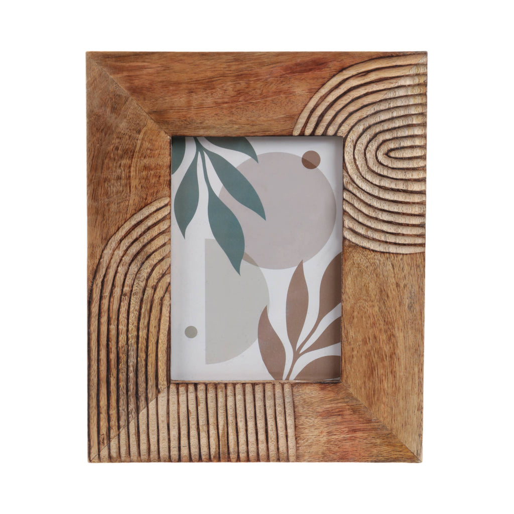 Wood Arches Geometric Picture Frame - Brown, 5x7 in.