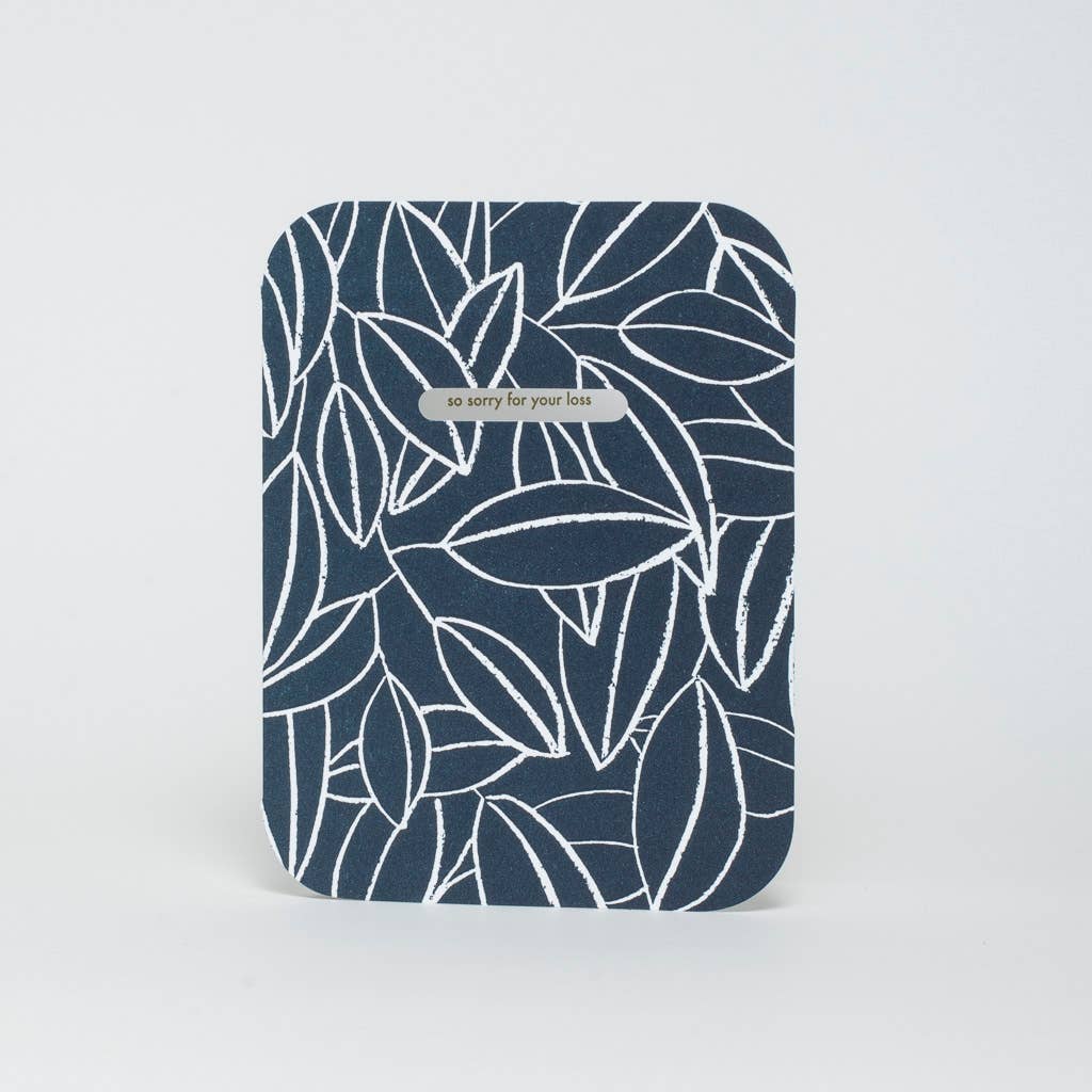 Condolence Leaves Die-cut Letterpress Card by Egg Press