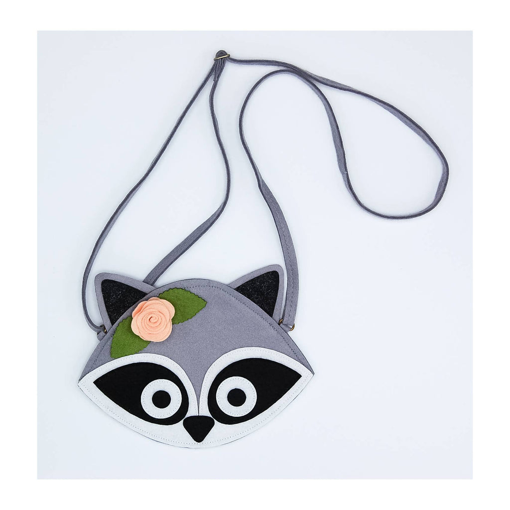 Kids Raccoon Bag - Gray & Black