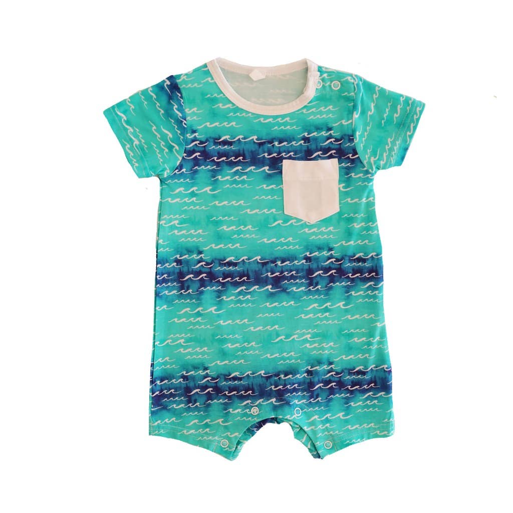 Nalu Shortie Baby Bamboo Romper: 0-6M