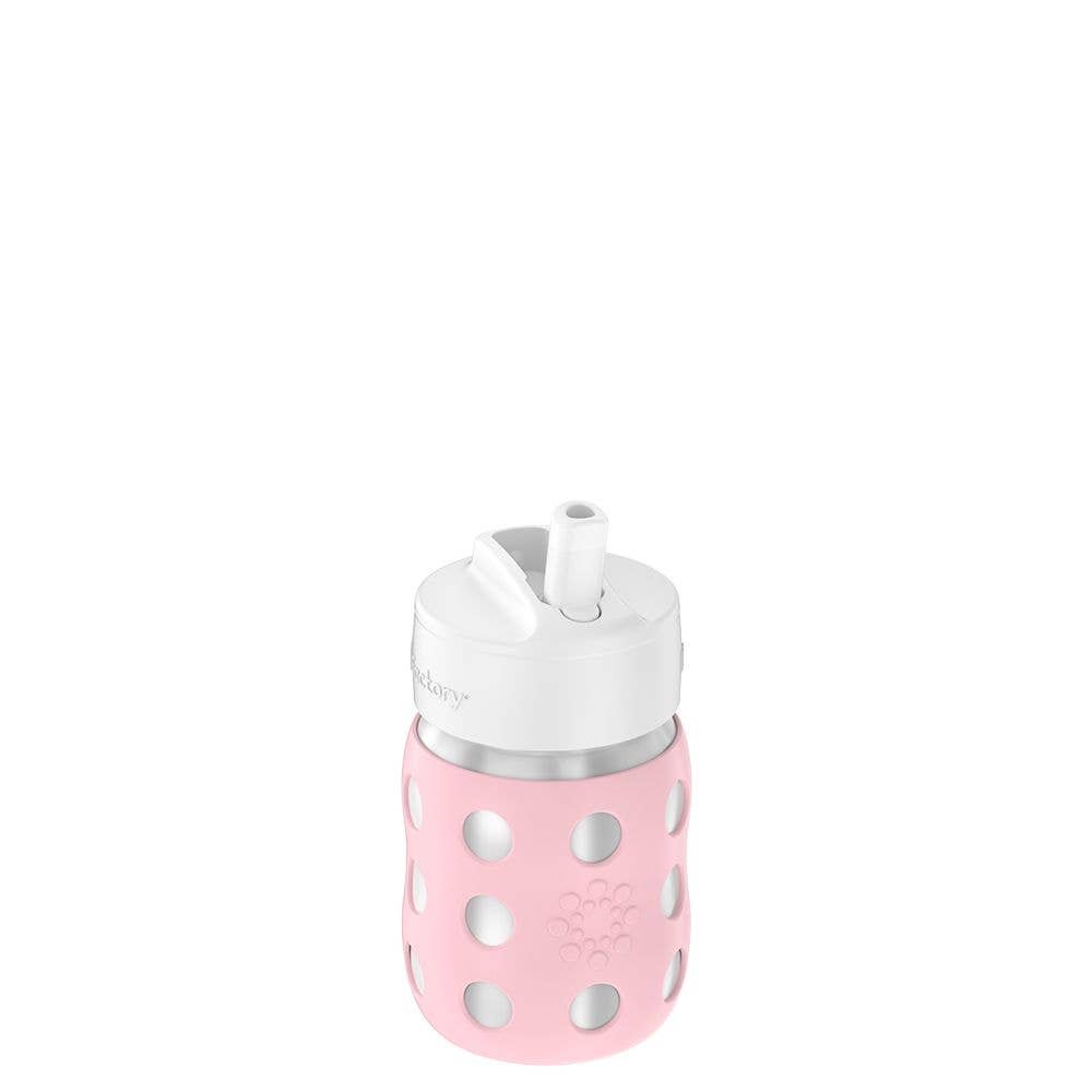 8oz Stainless Steel Baby Bottle Straw Cap