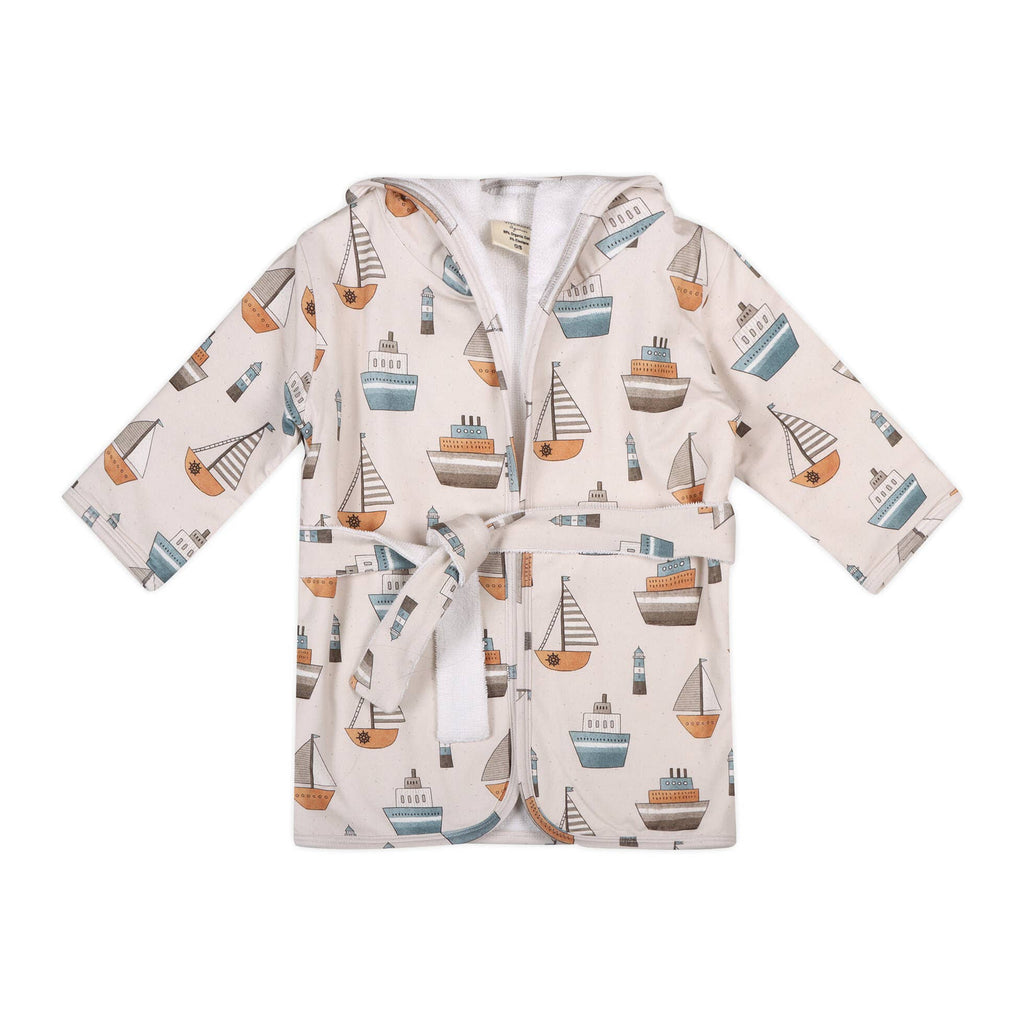 Boats Baby Bathrobe (Organic Jersey)