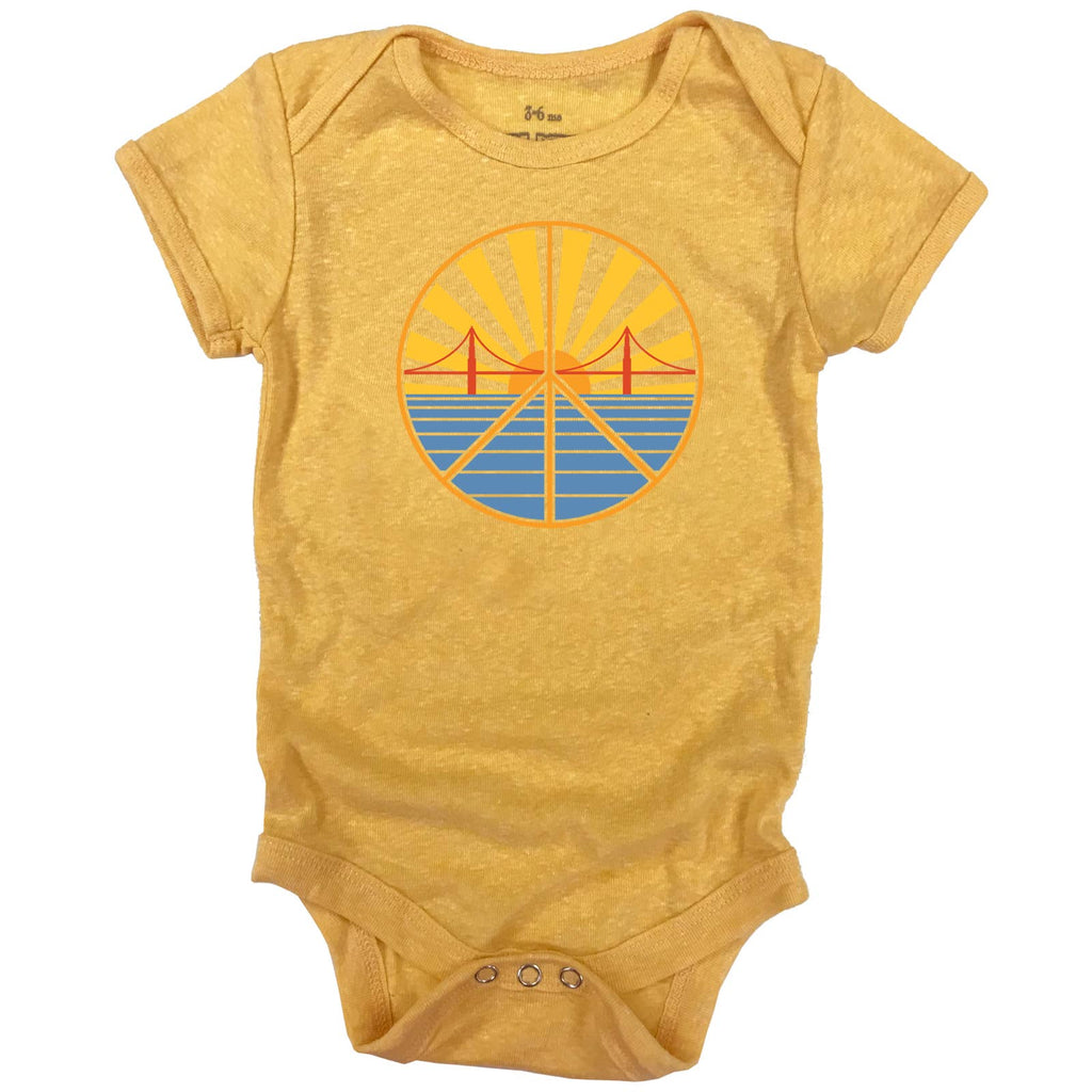 Golden Gate Bridge Sunset Peace Onesie