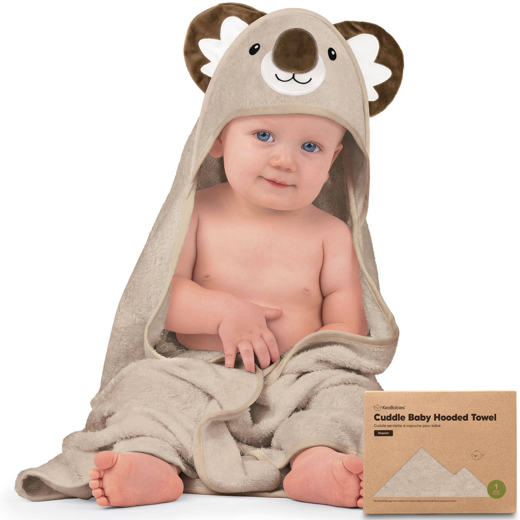 KeaBabies Cuddle Baby Hooded Towel