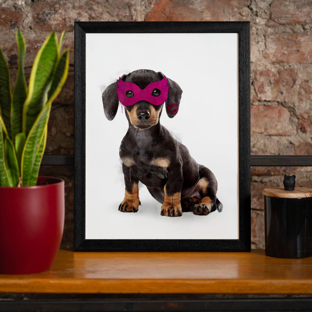 Super Sausage! Little Heroes Dachshund Animal Print