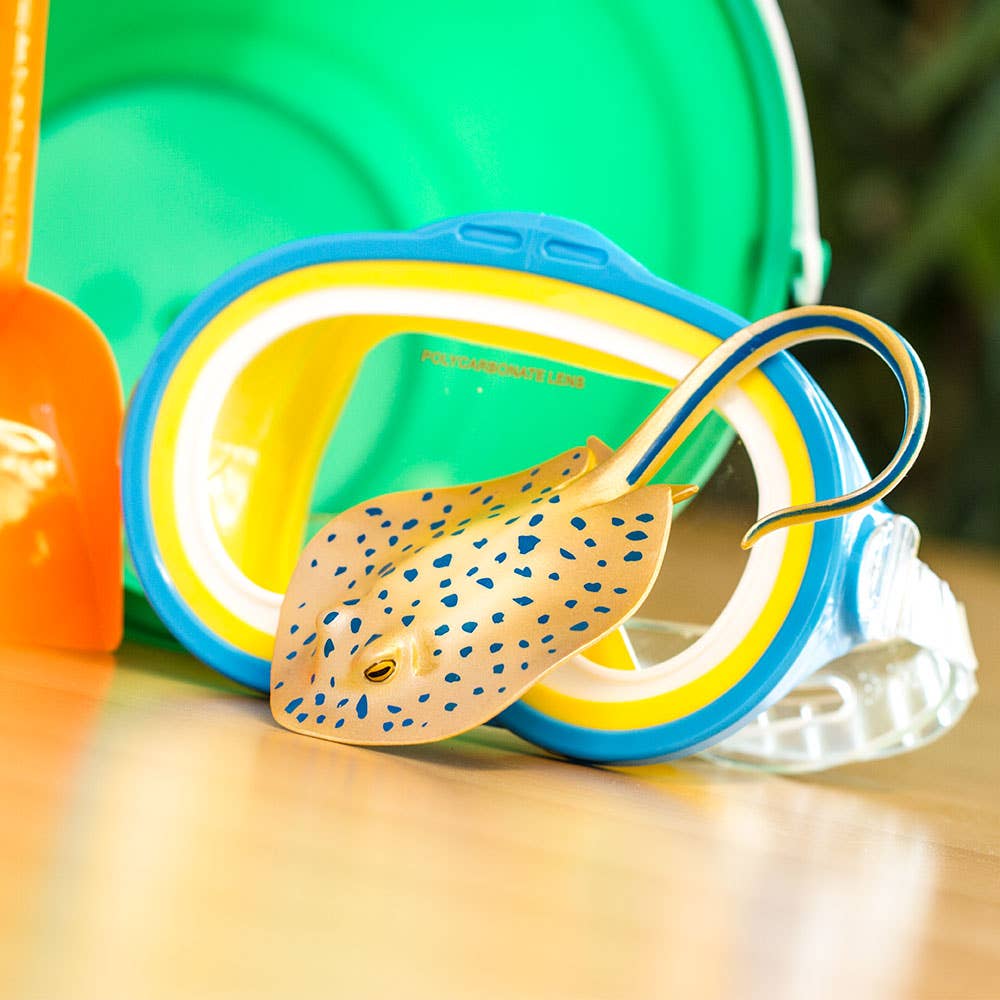 Blue Spotted Ray Figurine Toy for Kids