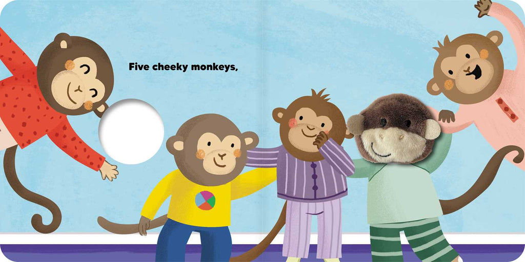 Five Cheeky Monkeys: Finger Puppet Book by