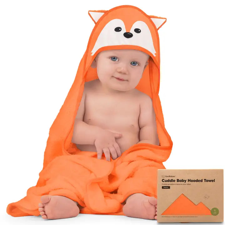 KeaBabies Cuddle Baby Hooded Towel