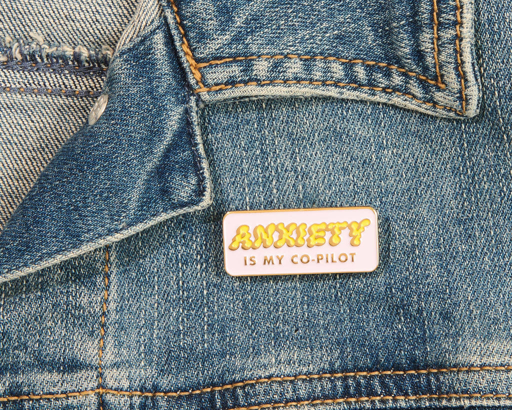 Anxiety is My Co-Pilot - Enamel Lapel Pin