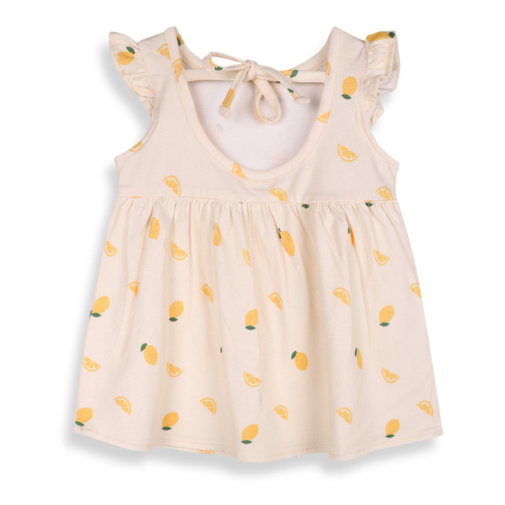 Lemon Baby Dress + Bloomer (Organic Jersey): LEMON / 0-3M