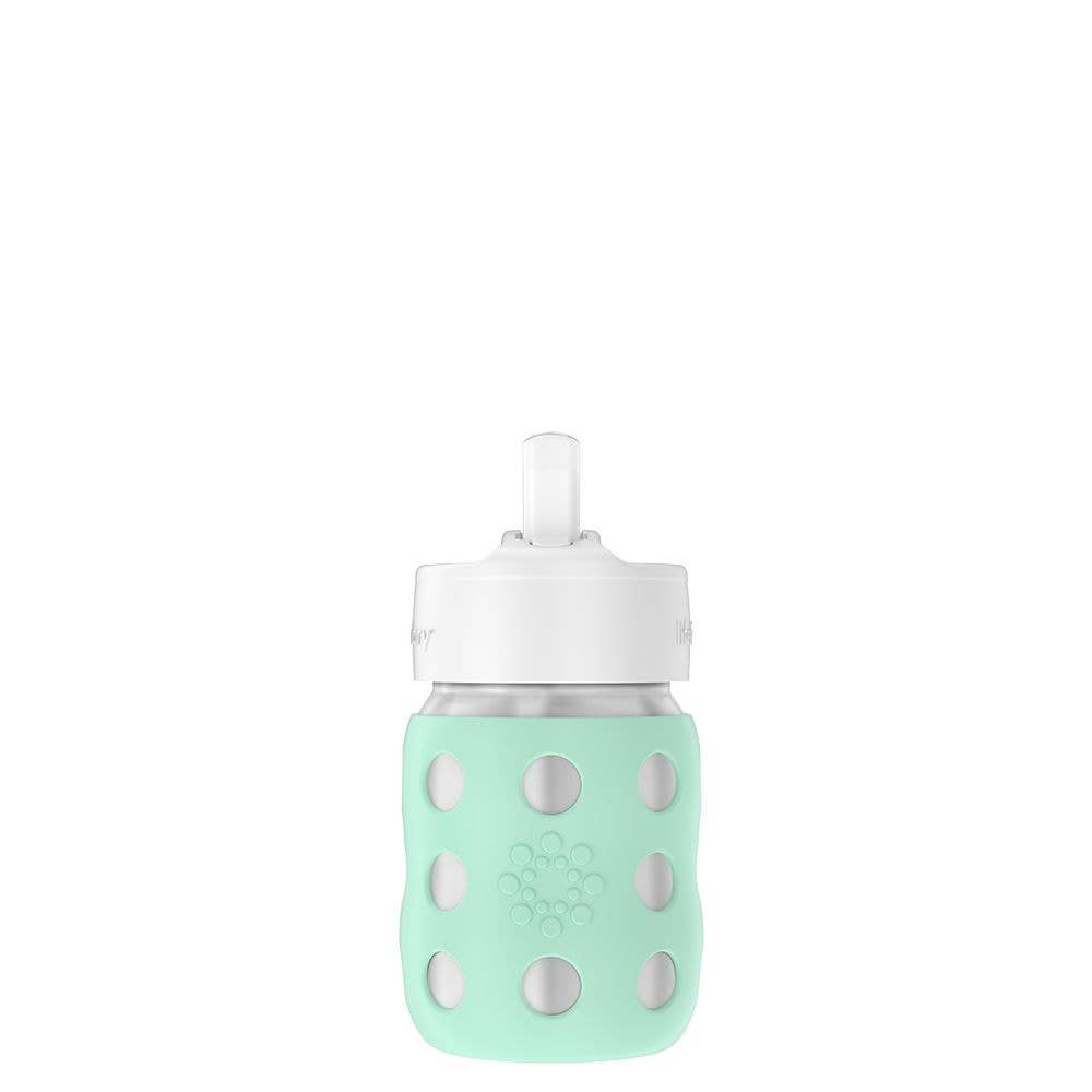8oz Stainless Steel Baby Bottle Straw Cap
