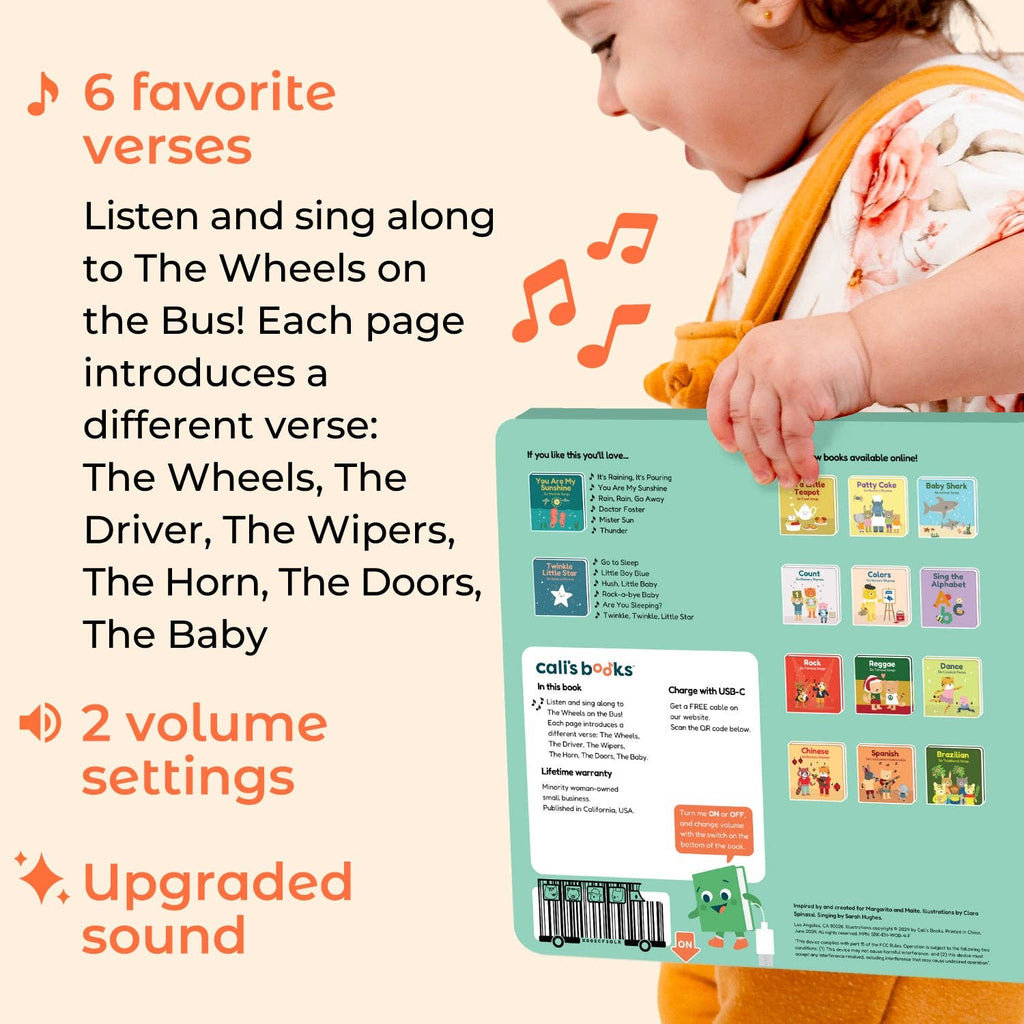 Cali's Books The Wheels On The Bus | USB-C Rechargeable
