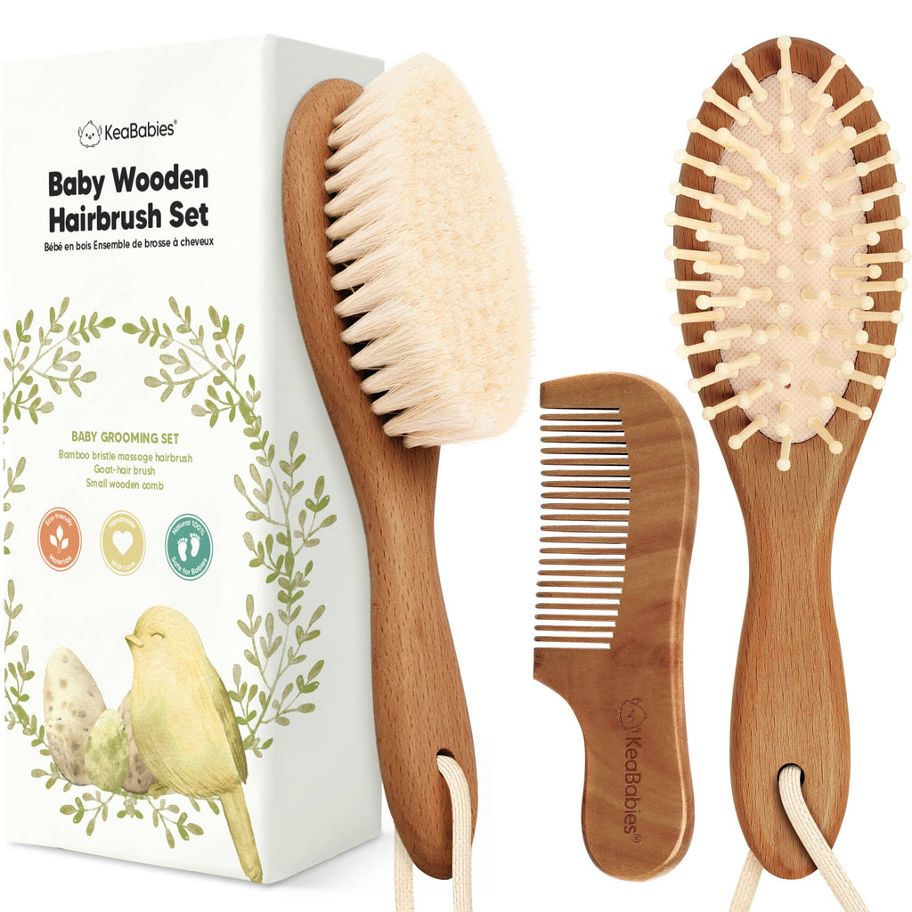 Baby Hair Brush and Comb Set Keababies