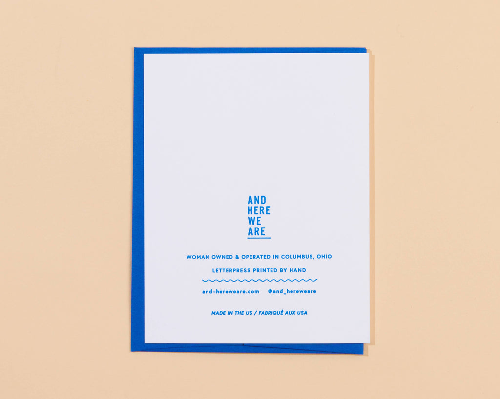 Love You Dad Father's Day Letterpress Greeting Card