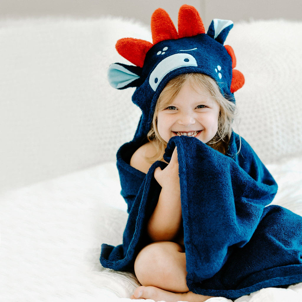 Dinosaur Bamboo Hooded Towel for Kids