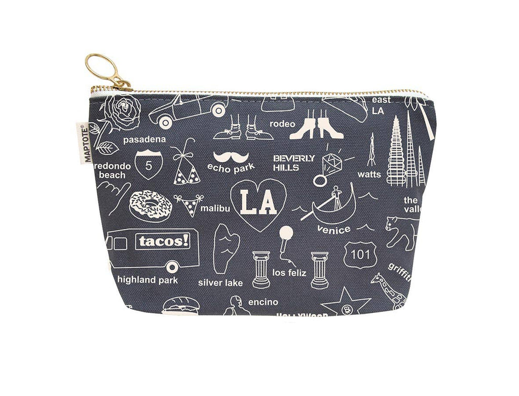 Los Angeles Zipped Pouches: Red
