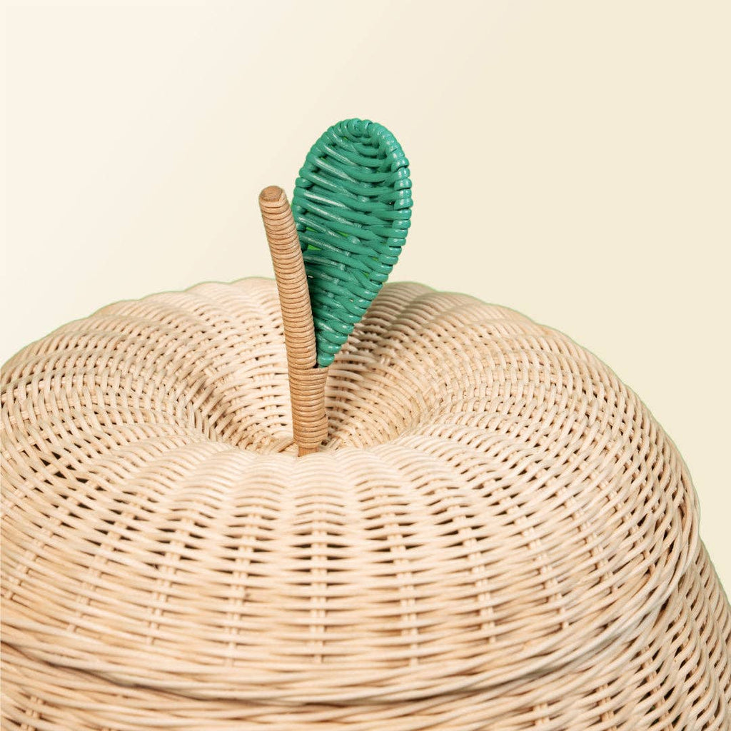 Handcrafted - Apple Storage Basket (Natural) - Rattan Wicker