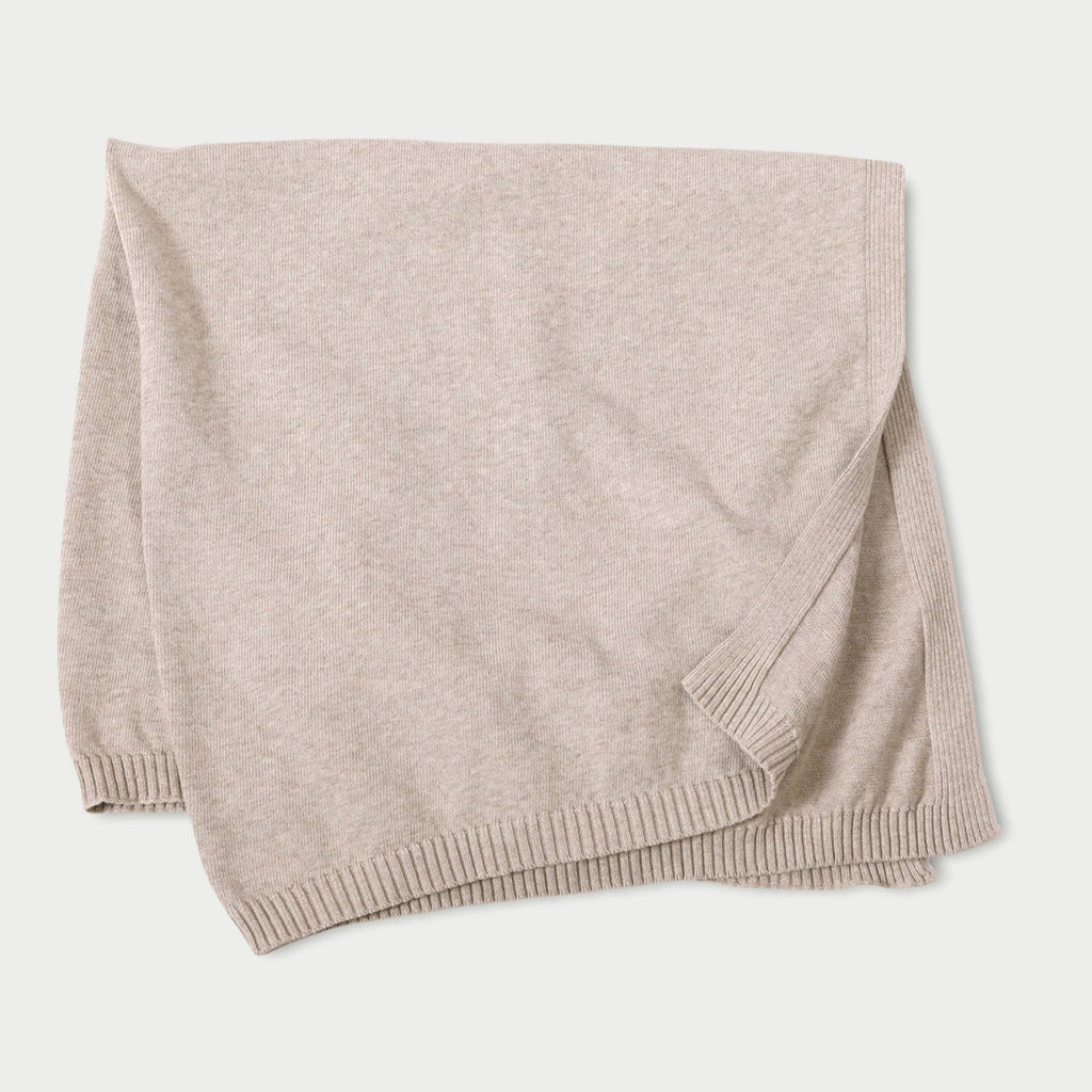 Milan Earthy Baby Blanket Sweater Knit (Organic Cotton): Dusty Blue / One Size