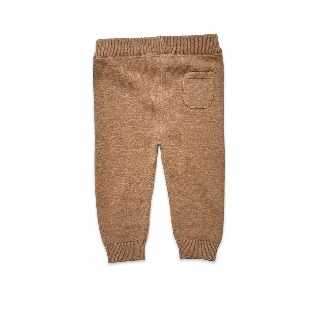 Pocket Sweater Knit Baby Legging Pants (Organic Cotton): Navy Blue / 0-3M