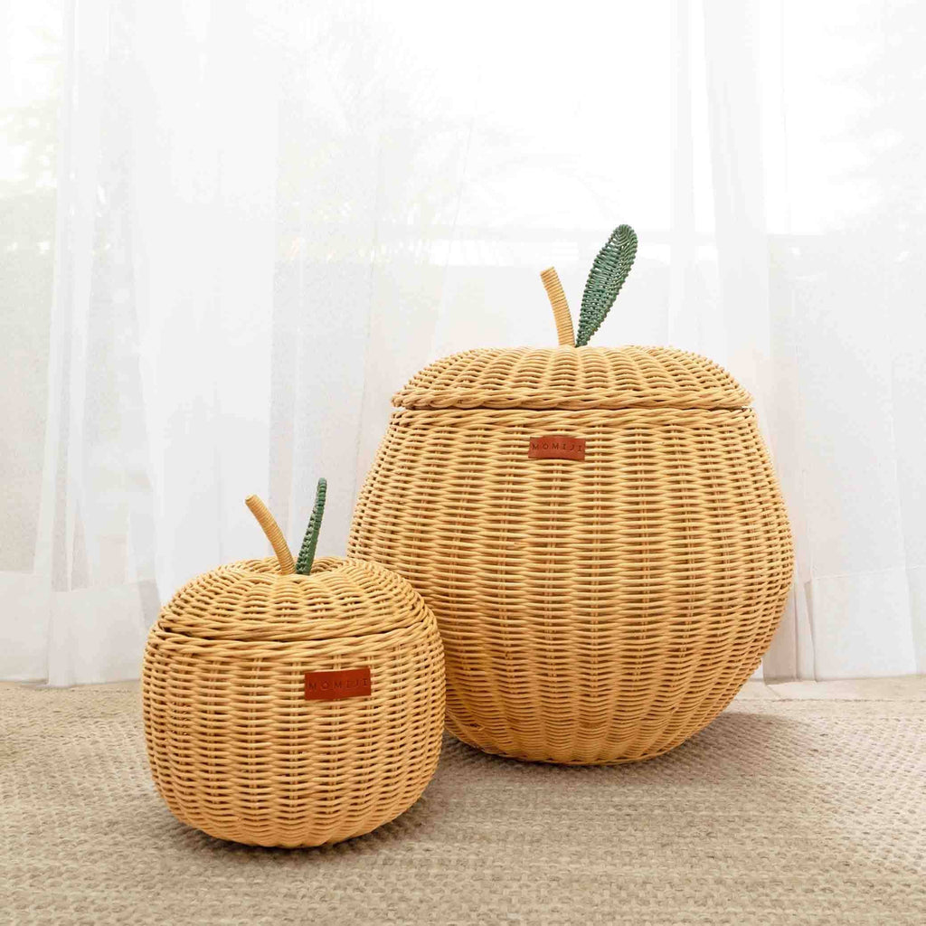 Handcrafted - Apple Basket (Natural) Small - Rattan Wicker
