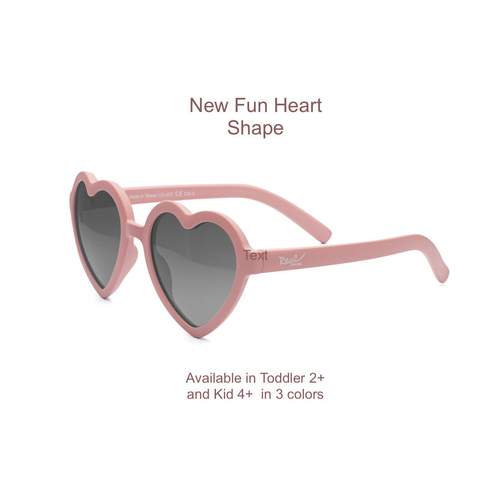 Heart Flexible Toddler Sunglasses for Ages 2+: Samba