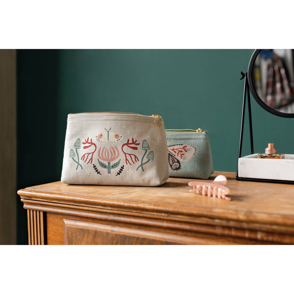 Far And Away Cotton Cosmetic Pencil Bag