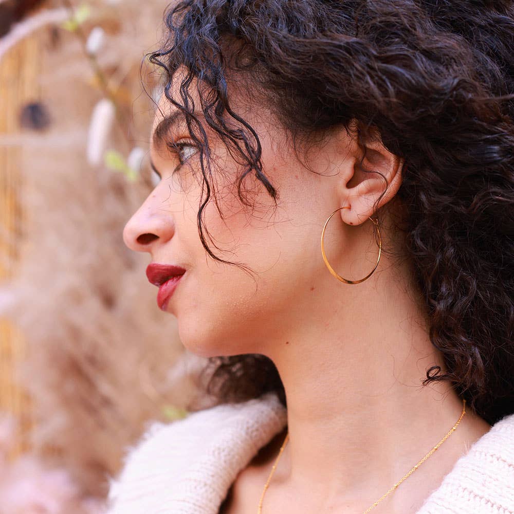 1.5" Classic Hoops: Silver