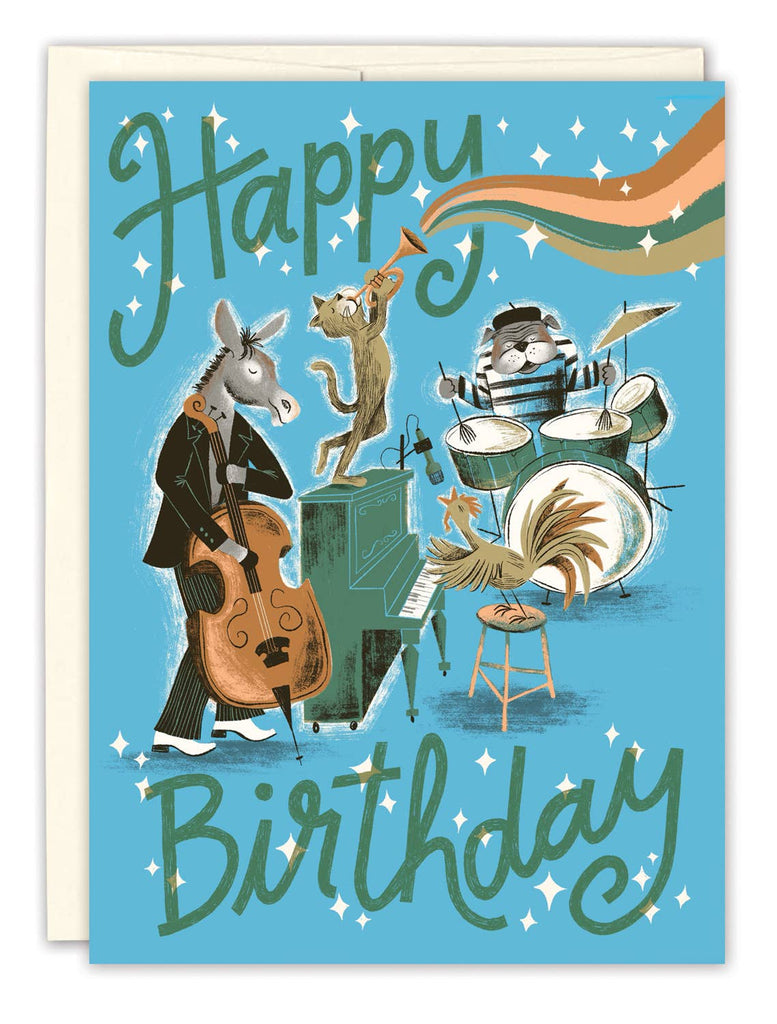 Jazzy Animals Birthday Card