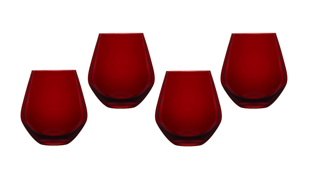 Set of Four Meridian Stemless - Red