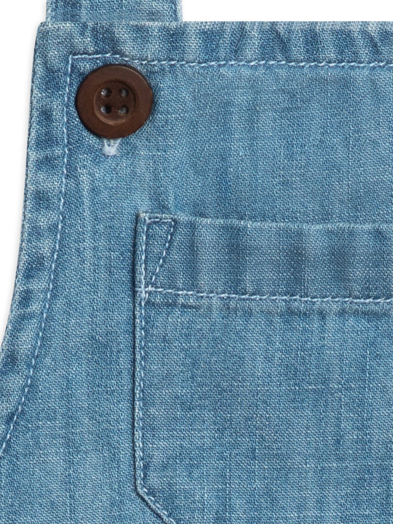 Organic Baby & Kids Noe Chambray Bubble Overall: 3-6M