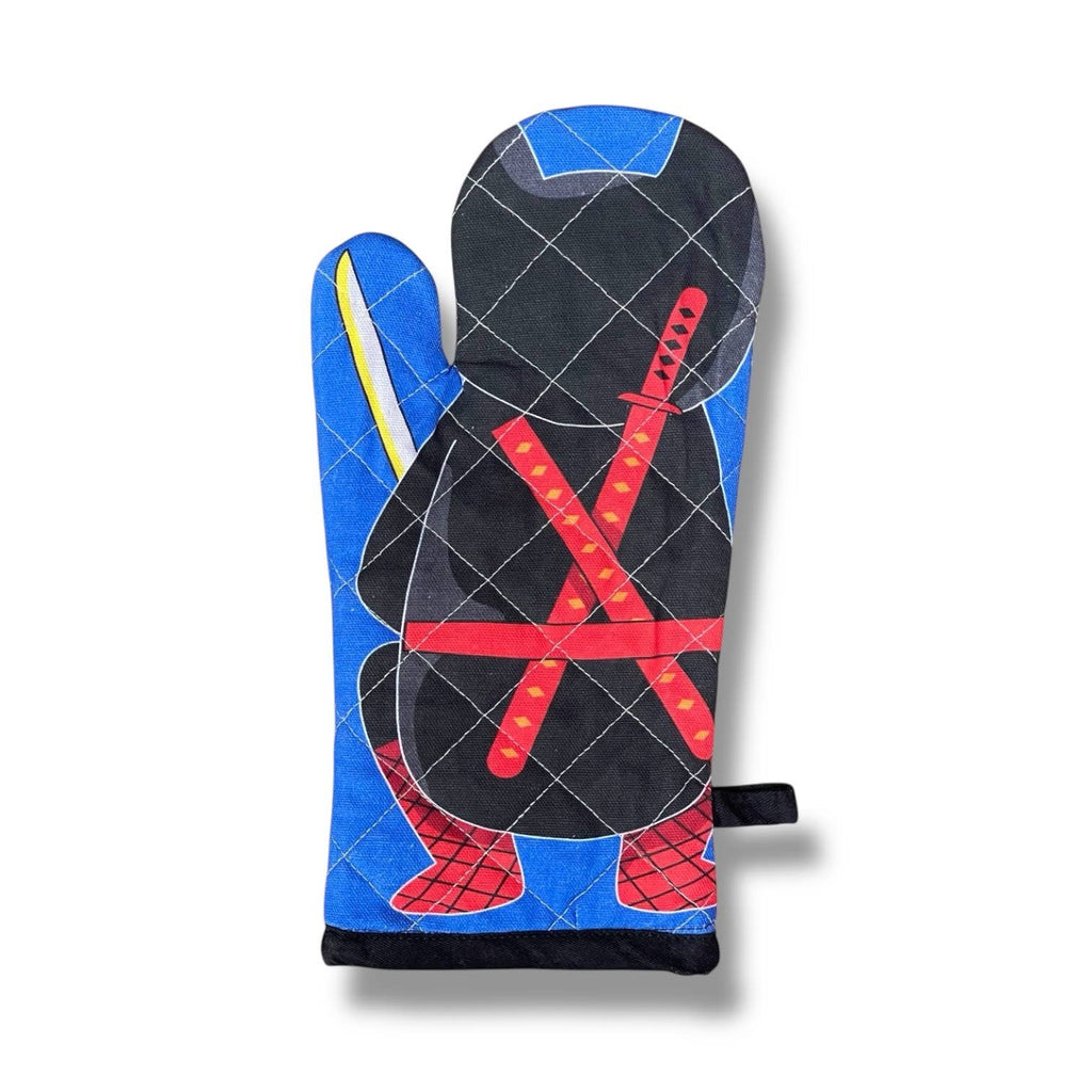 Japanese Orange Tabby Kitty Cat Ninja Oven Mitt  