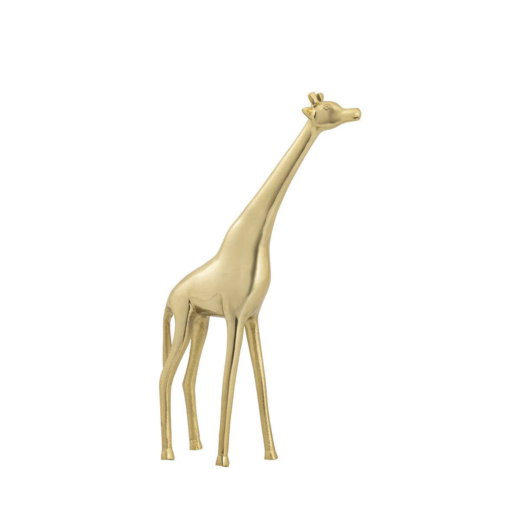 Brass Giraffe Decorative Tabletop Sculpture: Large