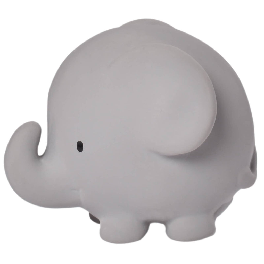 Elephant - Natural Organic Rubber Teether, Rattle & Bath Toy