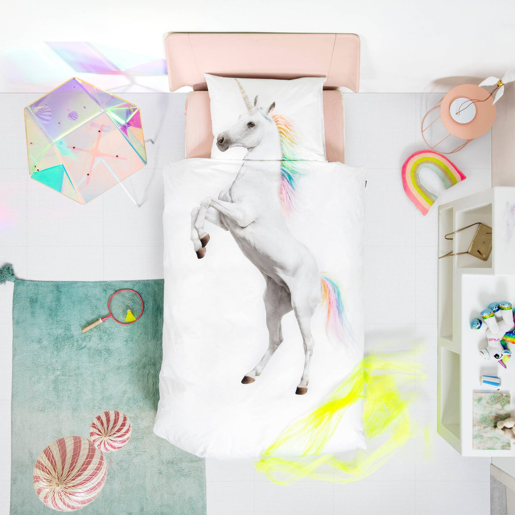 Unicorn duvet cover set: Twin (68" x 86" + 1 standard Pillowcase)